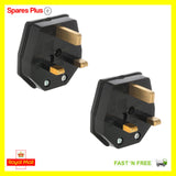 Strong Shatter Proof 3 Pin UK Mains Socket Plug Adapter Fused 13AMP Vacuum Plug