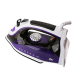 Ovation 2300W Electric Steam Iron Ceramic Soleplate White & Purple Self Cleaning