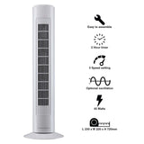 29 Inch Cooling Tower Fan White Oscillating Fan 3 Speed Lightweight
