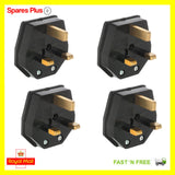 Strong Shatter Proof 3 Pin UK Mains Socket Plug Adapter Fused 13AMP Vacuum Plug