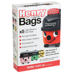 5 X GENUINE NUMATIC NVM1CH VACUUM 604015 BAGS HENRY XTRA HVX200A HVX-200 HOOVER