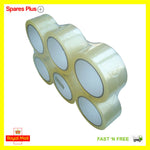 EXTRA STICK 6 x ROLLS OF CLEAR PACKING PARCEL PACKAGING TAPE 48mm x66M SELLOTAPE