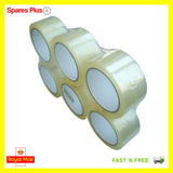 EXTRA STICK 6 x ROLLS OF CLEAR PACKING PARCEL PACKAGING TAPE 48mm x66M SELLOTAPE