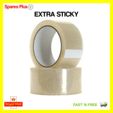 EXTRA STICK 6 x ROLLS OF CLEAR PACKING PARCEL PACKAGING TAPE 48mm x66M SELLOTAPE